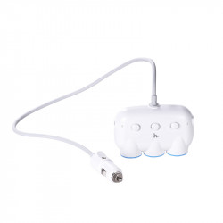 Адаптер автомобільний HOCO dual USB triple cigarette lighter |3 Sockets/2USB, 3.1-12A, 15.5W|