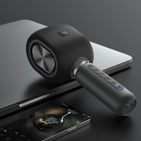 Караоке мікрофон HOCO Cool Hi k song microphone BK8 |BT5.0, TWS, AUX/TF, DSP, 5W, 6-8h|