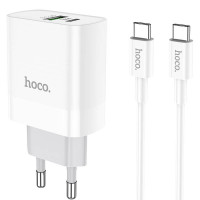 Адаптер мережевий HOCO Type-C to Type-C cable rapido charger set C80A |1USB/1Type-C, QC/PD, 20W, 3A|