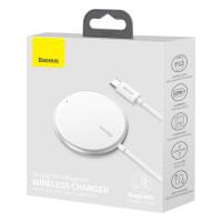 Зарядка Qi BASEUS Simple Mini Magnetic Wireless Charger (suit for Iphone 12 with Type-C cable 1.5 m)