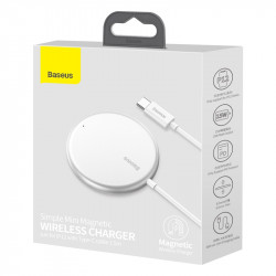 Зарядка Qi BASEUS Simple Mini Magnetic Wireless Charger (suit for Iphone 12 with Type-C cable 1.5 m)