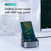 Док-станція BASEUS Mate Docking Type-C Mobile Phone Intelligent HUB Expanded Socket |8 Ports, PD 49W, SD/Micro SD, 3.5mm, 4KHD| (CAHUB-S0G)