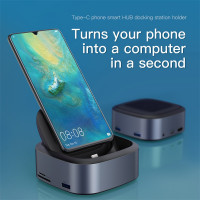 Док-станція BASEUS Mate Docking Type-C Mobile Phone Intelligent HUB Expanded Socket |8 Ports, PD 49W, SD/Micro SD, 3.5mm, 4KHD| (CAHUB-S0G)