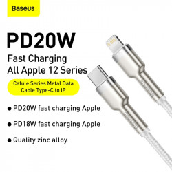 Кабель BASEUS Type-C to Lightning Cafule Series Metal Data Cable |2M, 20W, PD| (CATLJK-B02)
