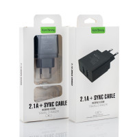 Адаптер мережевий micro cable KONI STRONG K2 |2USB, 2.1A|