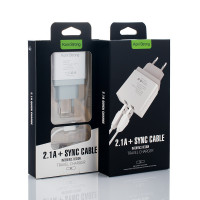 Адаптер мережевий micro cable KONI STRONG K2 |2USB, 2.1A|