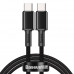 Кабель BASEUS Type-C to Type-C High Density Braided Fast Charging Data Cable |1M, 5A, 100W| (CATGD-02)