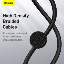 Кабель BASEUS Type-C to Type-C High Density Braided Fast Charging Data Cable |1M, 5A, 100W| (CATGD-02)