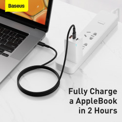 Кабель BASEUS Type-C to Type-C High Density Braided Fast Charging Data Cable |1M, 5A, 100W| (CATGD-02)