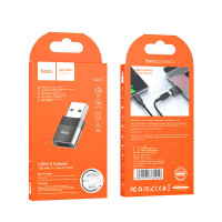 Перехідник HOCO USB To Type-C female adapter UA17 |3A, USB2.0|