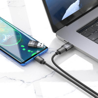 Перехідник HOCO USB To Type-C female adapter UA17 |3A, USB2.0|