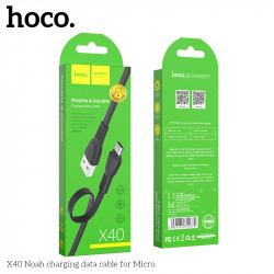 Кабель Hoco Micro USB TPE Flat Noah X40 |1m, 2.4A|
