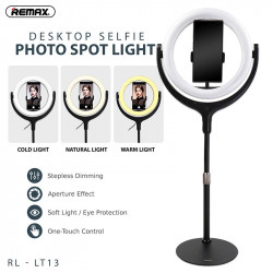 Тримач з кільцевим освітленням REMAX LIFE Desktop Selfie Spot Light RL-LT13 |360°, 50-80cm|