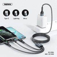 Кабель REMAX Combo Lightning / Micro USB / Type-C Sury 2 Series 3-in-1 Cable RC-070th |1.2m, 2A|