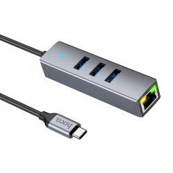 Hub адаптер Easy link Type-C Gigabit network adapter HB34 (Type-C to USB3.0*3+RJ45)