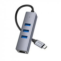 Hub адаптер Easy link Type-C Gigabit network adapter HB34 (Type-C to USB3.0*3+RJ45)
