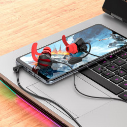 Навушники Hoco Sharp Wire control gaming earphones with microphone M105 |HD Mic, Hi-Fi|