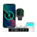 Зарядка Qi 4in1 Wireless Charger XYJ A37 |5-15W, Watch/Airpods/Phone, RGB light/Clock|