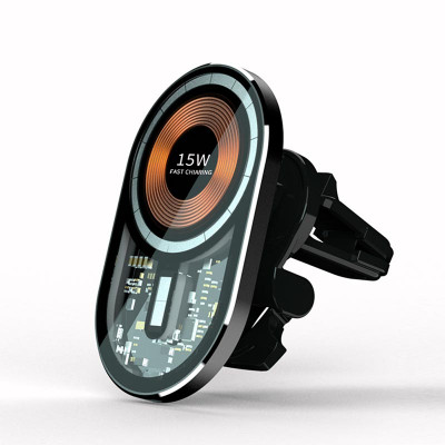 Тримач Transparent Magnetic Wireless Car Charger XYJ T10 |15W|