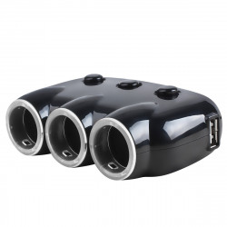 Адаптер автомобільний KONI STRONG KS45 |3Socket 10A/120W, 2USB/3.1A|