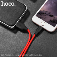 Кабель Hoco Lightning Silicone X21 Plus |2M, 2.4A|