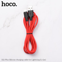 Кабель Hoco Lightning Silicone X21 Plus |2M, 2.4A|