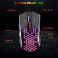 Миша MEETION RGB Backlight Gaming Mouse RGB GM015 |800-6400dpi|