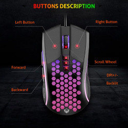 Миша MEETION RGB Backlight Gaming Mouse RGB GM015 |800-6400dpi|