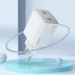 Адаптер мережевий Hoco Elogiado dual-port charger N42 (Type-C to Type-C Set) |2Type-C, 45W/3A, PD/QC|