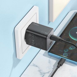 Адаптер мережевий Hoco Elogiado dual-port charger N42 (Type-C to Type-C Set) |2Type-C, 45W/3A, PD/QC|