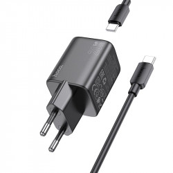 Адаптер мережевий Hoco Mighty single port charger N40 (Type-C to Type-C set) |1Type-C, 20W/3A, PD/QC|