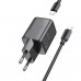 Адаптер мережевий Hoco Mighty single port charger N40 (Type-C to Type-C set) |1Type-C, 20W/3A, PD/QC|