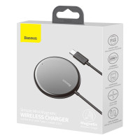 Зарядка Qi BASEUS Simple Mini Magnetic Wireless Charger (suit for Iphone 12 with Type-C cable 1.5 m)