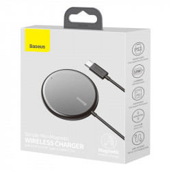 Зарядка Qi BASEUS Simple Mini Magnetic Wireless Charger (suit for Iphone 12 with Type-C cable 1.5 m)