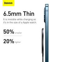 Зарядка Qi BASEUS Simple Mini Magnetic Wireless Charger (suit for Iphone 12 with Type-C cable 1.5 m)