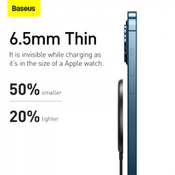 Зарядка Qi BASEUS Simple Mini Magnetic Wireless Charger (suit for Iphone 12 with Type-C cable 1.5 m)