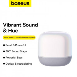 Акустика Baseus Aequr V2 Wireless Speaker Moon |BT5.0, 3EQ, 30h, TWS|