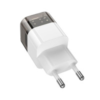 Адаптер мережевий HOCO Transparent tribute single-port C125A |1Type-C, PD/QC, 20W/3A|