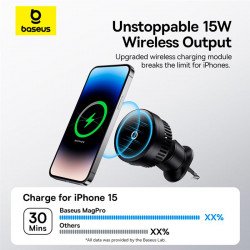 Тримач Baseus MagPro Magnetic Wireless Charging Car Mount Air Vent Version 15w