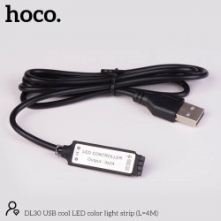 Стрічка на світлодіодах RGB HOCO USB cool LED color light strip DL30 |4M, 20RGB Mode, Remote|