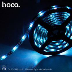 Стрічка на світлодіодах RGB HOCO USB cool LED color light strip DL30 |4M, 20RGB Mode, Remote|