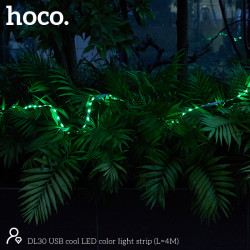 Стрічка на світлодіодах RGB HOCO USB cool LED color light strip DL30 |4M, 20RGB Mode, Remote|