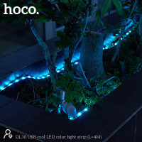 Стрічка на світлодіодах RGB HOCO USB cool LED color light strip DL30 |4M, 20RGB Mode, Remote|