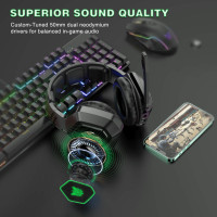 Навушники ONIKUMA Gaming with LED LED K10 2.4 G / 3.5 mm