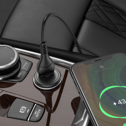 Адаптер автомобільний Hoco Type-C Cable Mighty single port Car charger Z43 |1USB, 3A, QC, 18W|