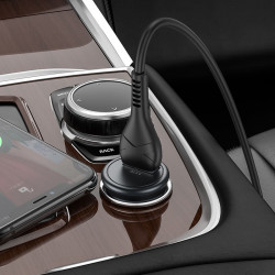 Адаптер автомобільний Hoco Type-C Cable Mighty single port Car charger Z43 |1USB, 3A, QC, 18W|