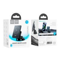 Тримач HOCO Precious magnetic wireless fast charging Car holder HW20 (center console)