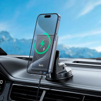 Тримач HOCO Precious magnetic wireless fast charging Car holder HW20 (center console)