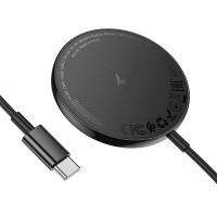 Зарядка Qi Hoco Phantom magnetic wireless fast charger with digital display CW61 |15W|