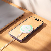 Зарядка Qi Hoco Phantom magnetic wireless fast charger with digital display CW61 |15W|